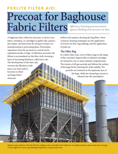 Precoat for BaghouseFabric Filters